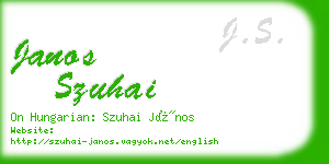 janos szuhai business card